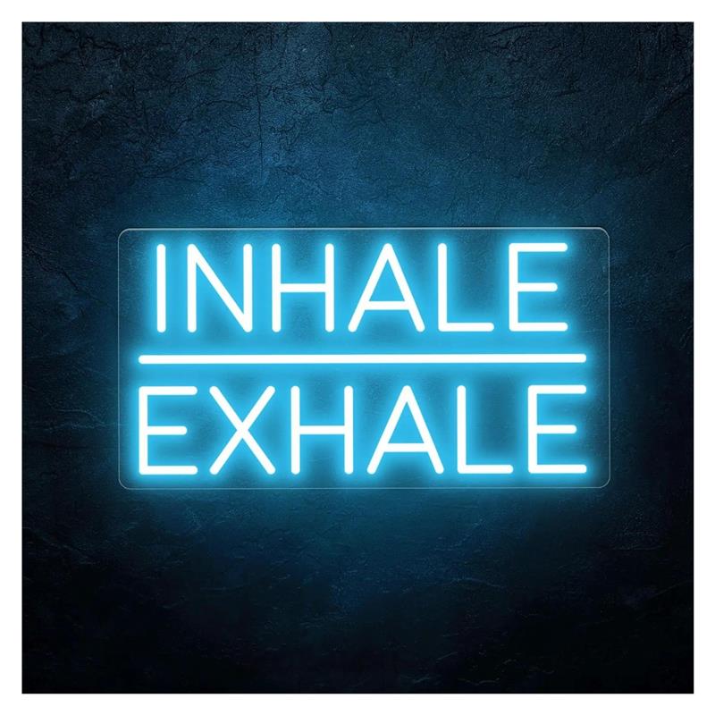 Yoga Fitness Power Yoga - Lampu Neon Sign Inhale Exhale Dapat