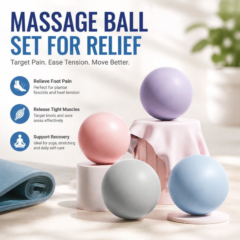 Yoga Fitness Trainer - Bola Pijat Silikon untuk Kebugaran, Bola