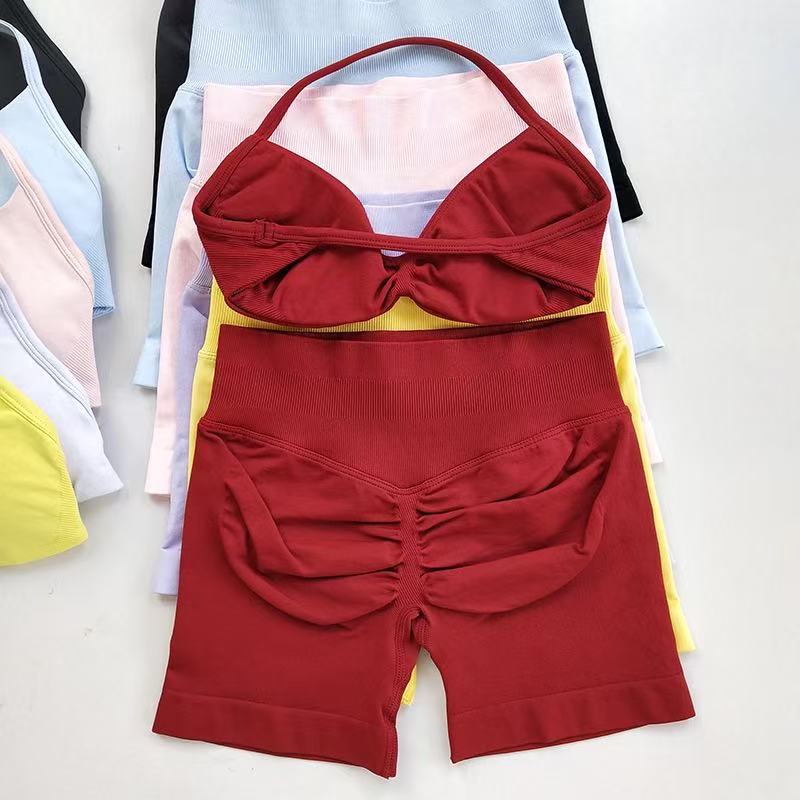 Yoga Fitness Kleidung - HISTELLO Set Olahraga Wanita, Bra Yoga