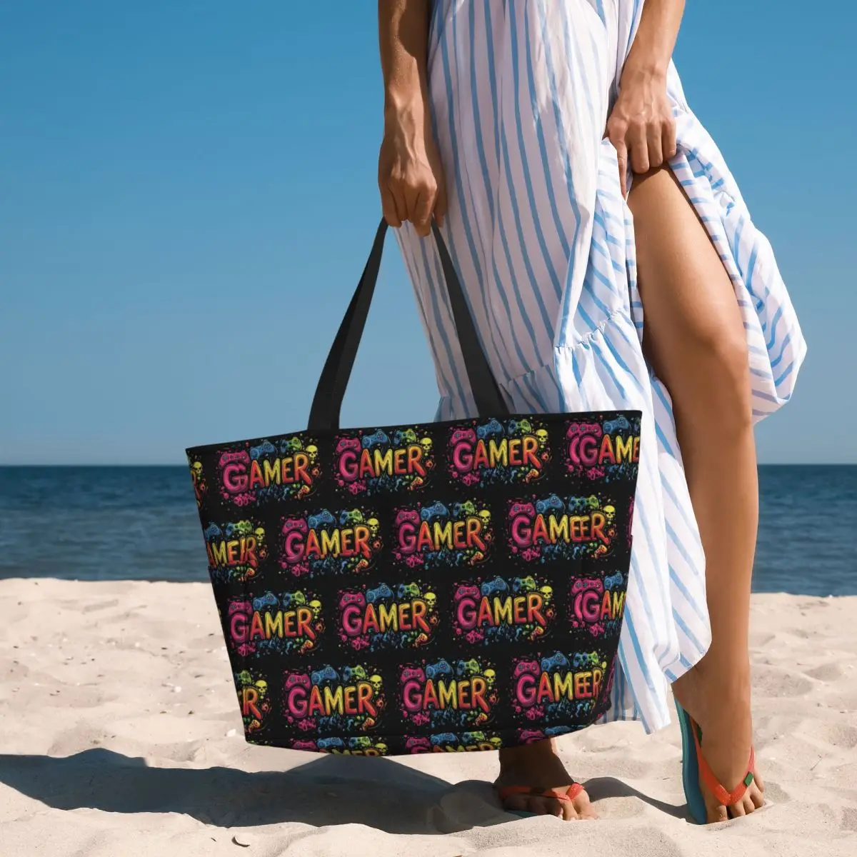 Yoga Fitness Video - Tas Tote Pantai untuk Gamer, Kontroler
