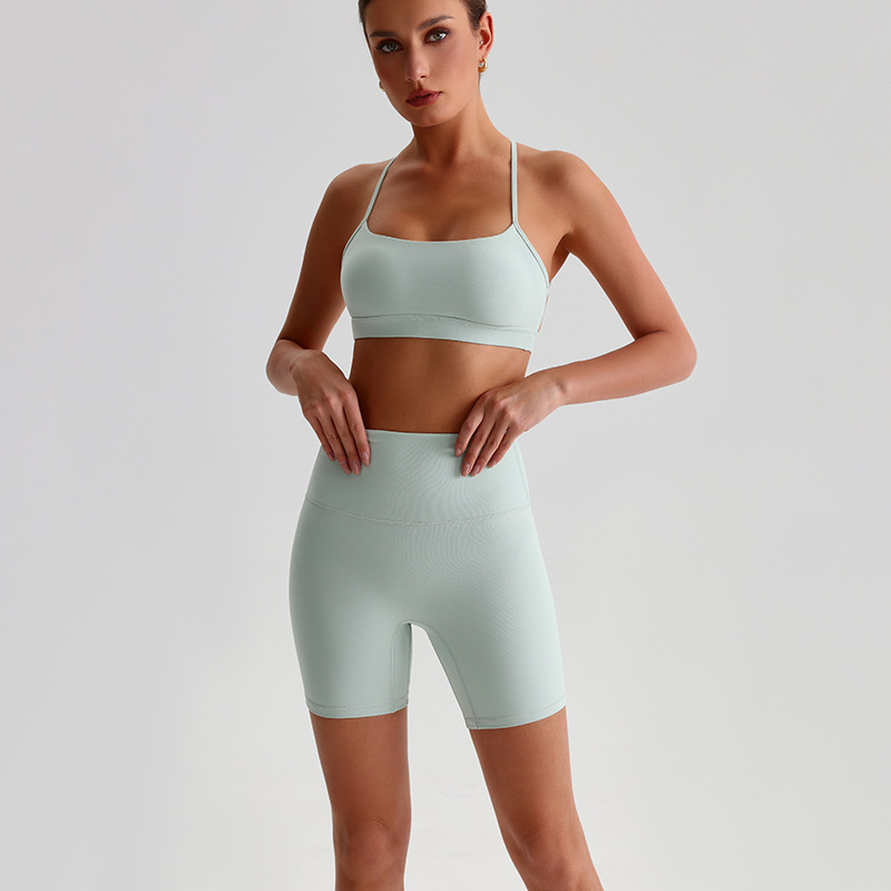 Yoga Fitness Kleidung - Set Yoga Gym Solid Dampak Tinggi