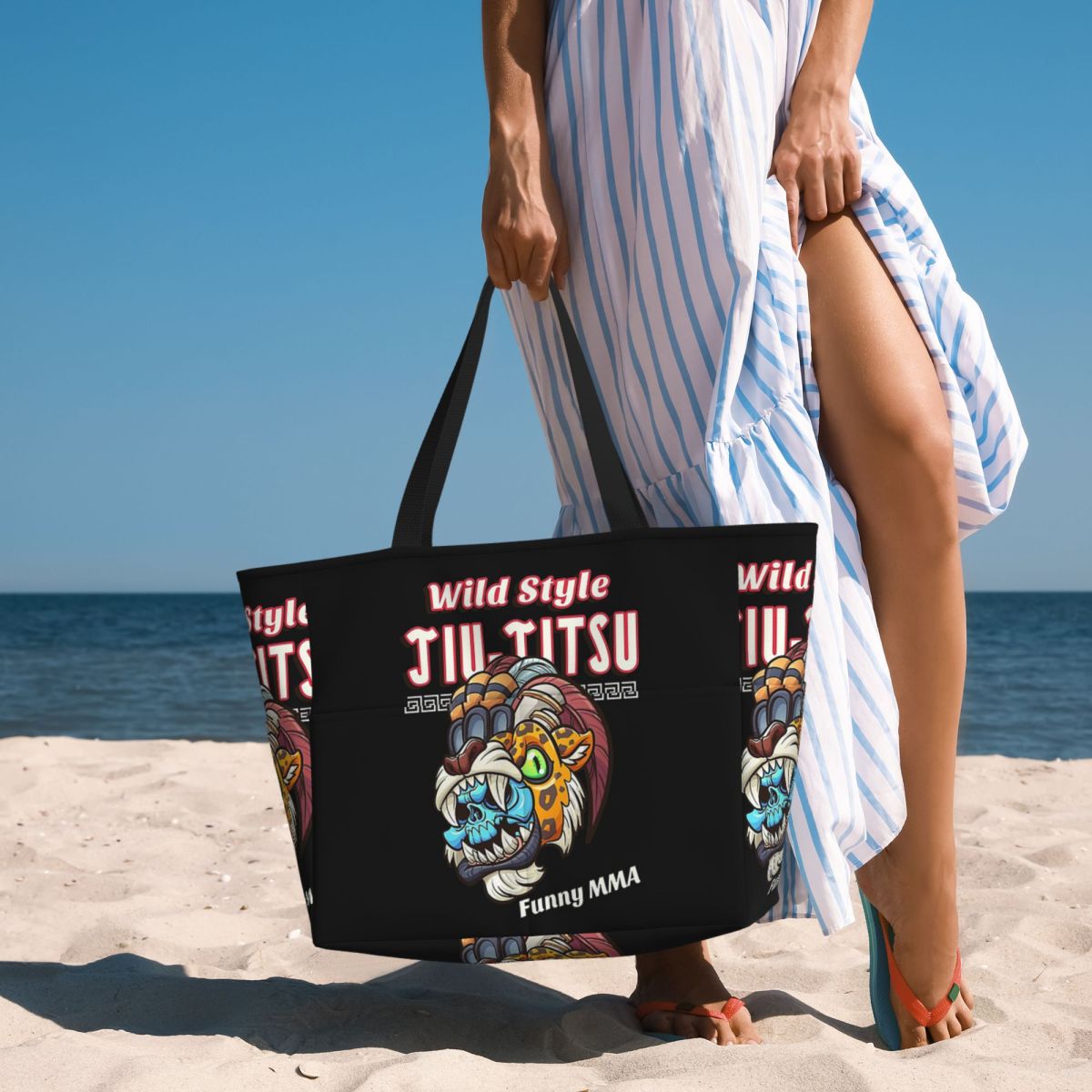 Yoga Fitness Jiu Jitsu - Tas Tote Pantai Jiu Jitsu Tiger