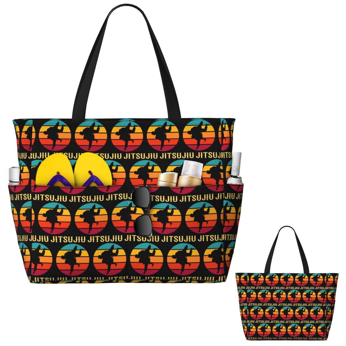 Tas Tote Pantai Desain Matahar - Yoga Fitness Jiu Jitsu ulasan dan harga