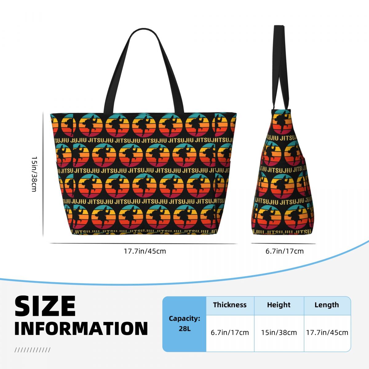 Tas Tote Pantai Desain Matahar - Yoga Fitness Jiu Jitsu ulasan dan harga