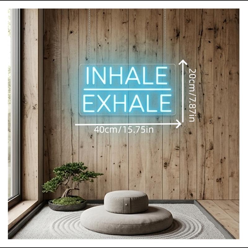 Lampu Neon Sign Inhale Exhale  - Yoga Fitness Power Yoga ulasan dan harga