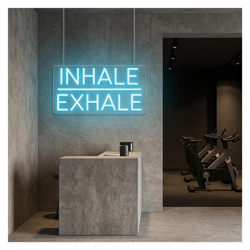 Lampu Neon Sign Inhale Exhale  - Yoga Fitness Power Yoga ulasan dan harga