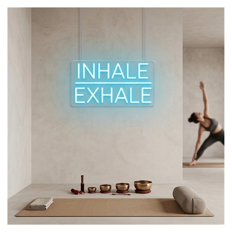Lampu Neon Sign Inhale Exhale  - Yoga Fitness Power Yoga ulasan dan harga