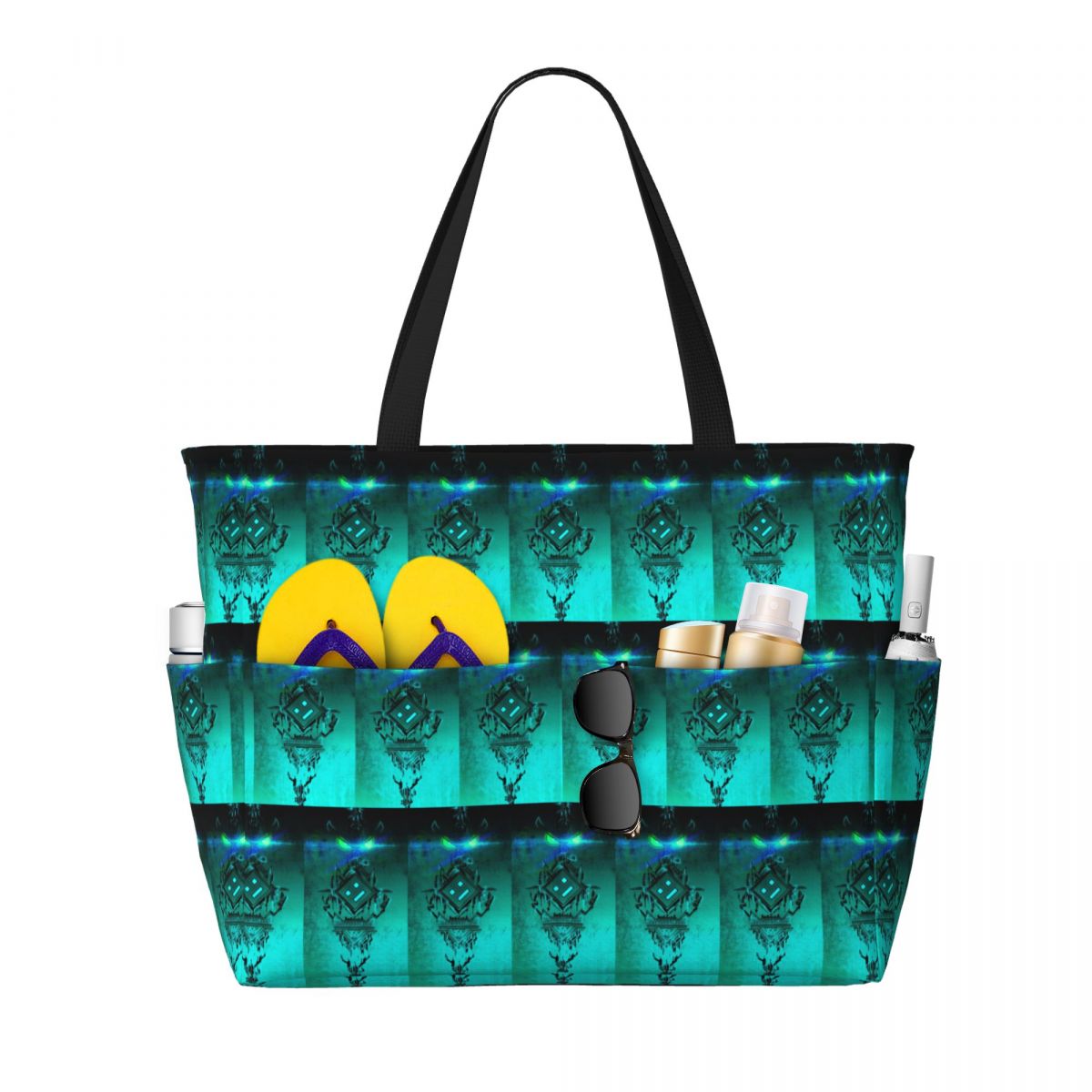 Tas Tote Pantai Geometry Dash  - Yoga Fitness Video ulasan dan harga