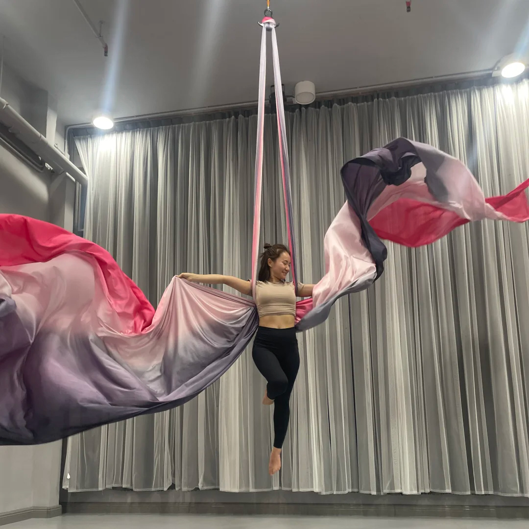 10m Aerial Silks Ombre Aerial  - Yoga Fitness Studio ulasan dan harga