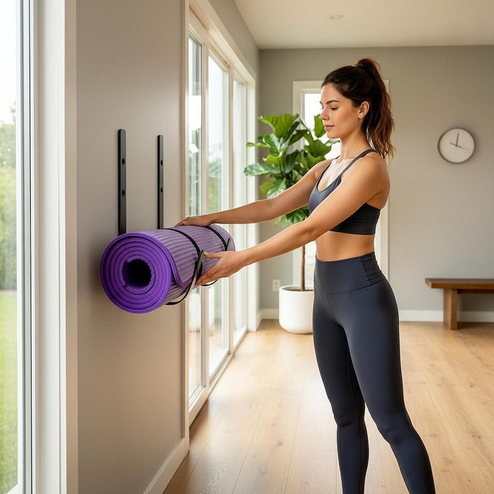 Rak Penyimpanan Matras Yoga Di - Yoga Fitness Studio ulasan dan harga