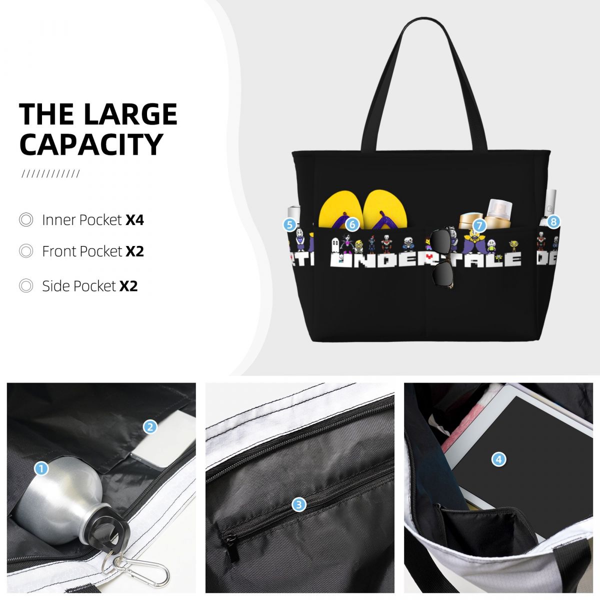 Tas Tote Pantai Teman Monster  - Yoga Fitness Video ulasan dan harga