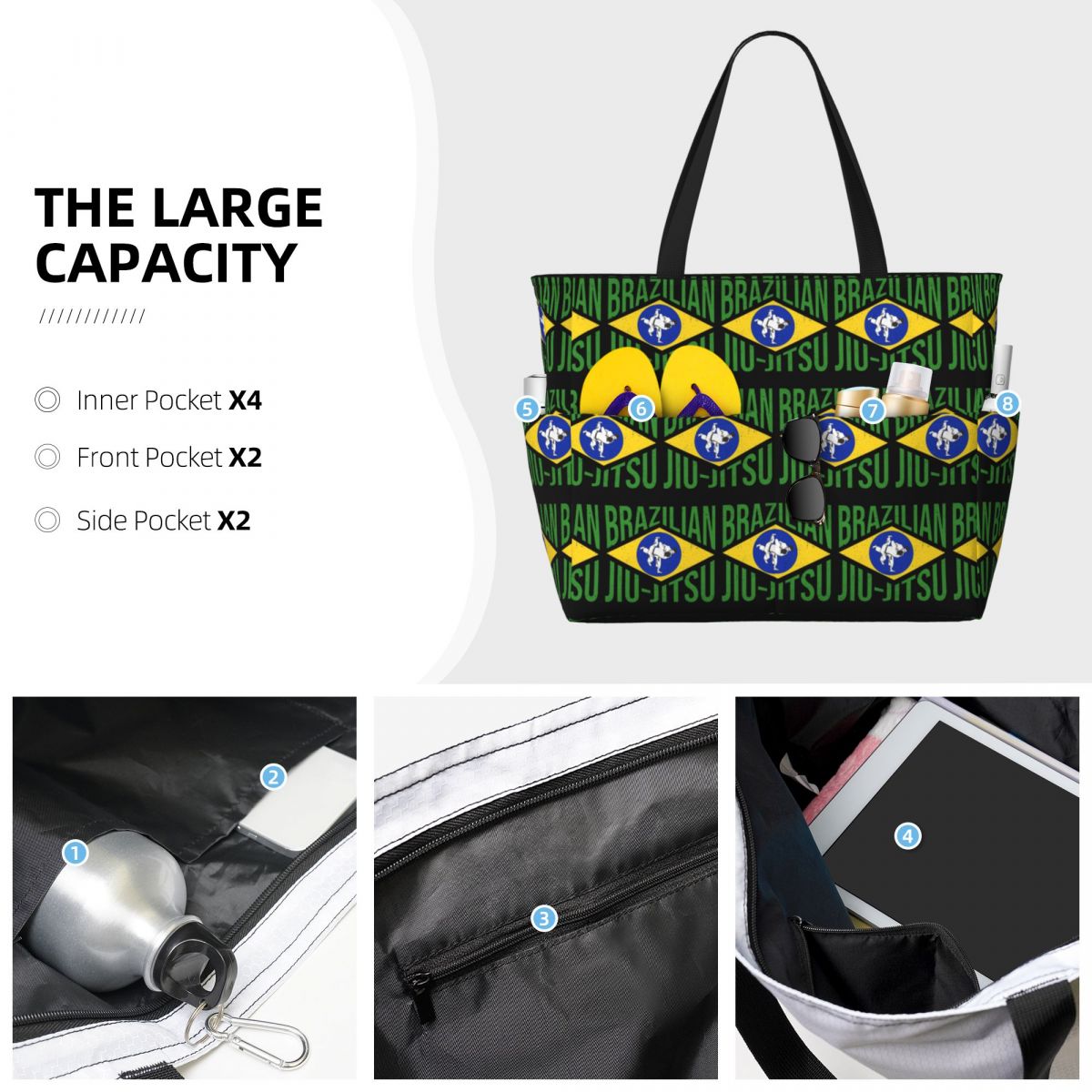 Tas Tote Pantai Brazilian Jiu- - Yoga Fitness Jiu Jitsu ulasan dan harga