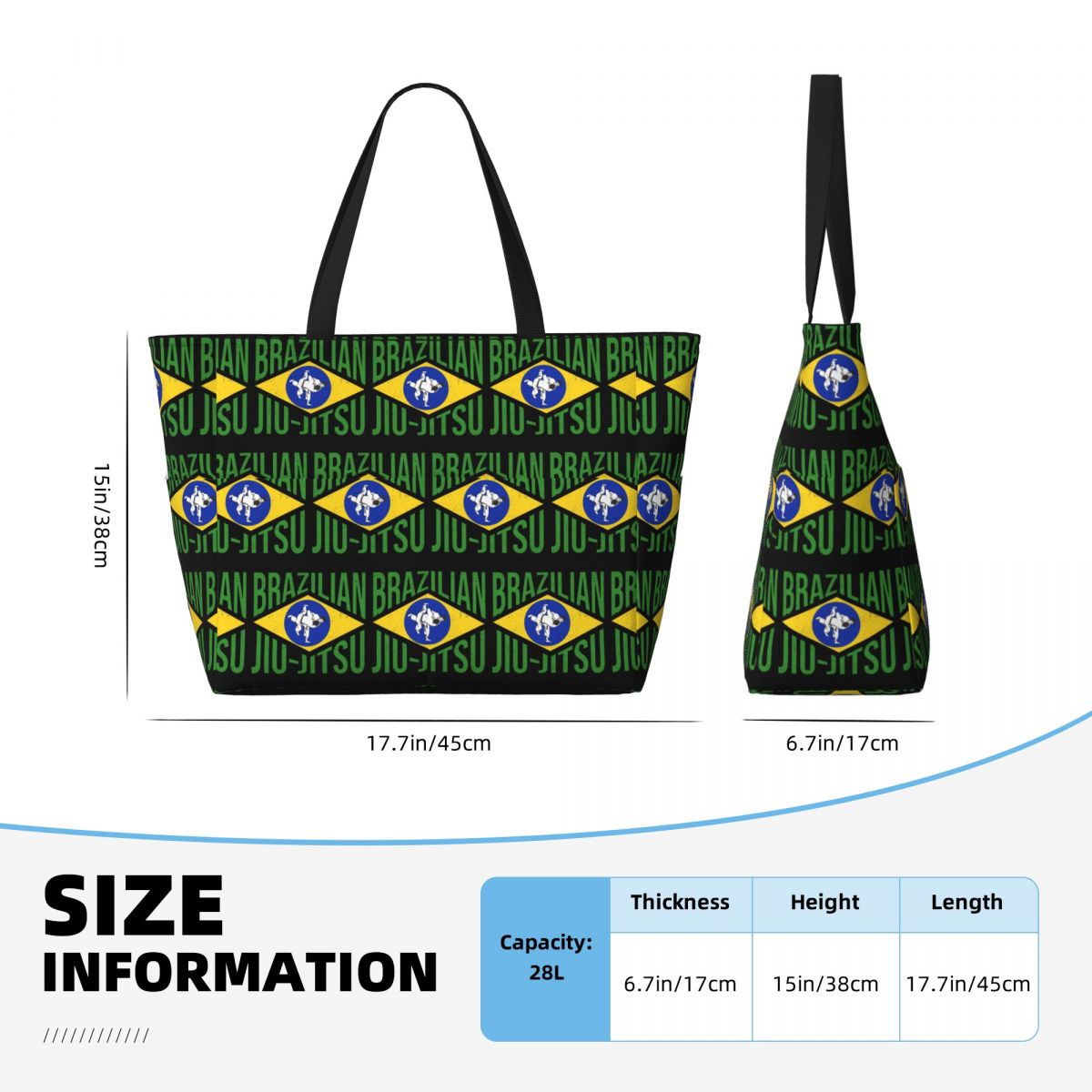Tas Tote Pantai Brazilian Jiu- - Yoga Fitness Jiu Jitsu ulasan dan harga
