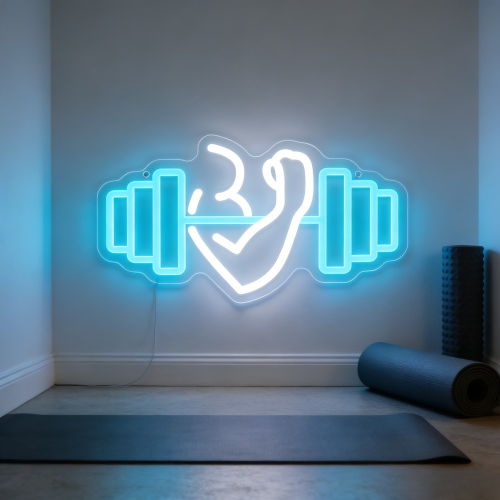 Lampu LED Neon Sign Bicep Dumb - Yoga Fitness Studio ulasan dan harga