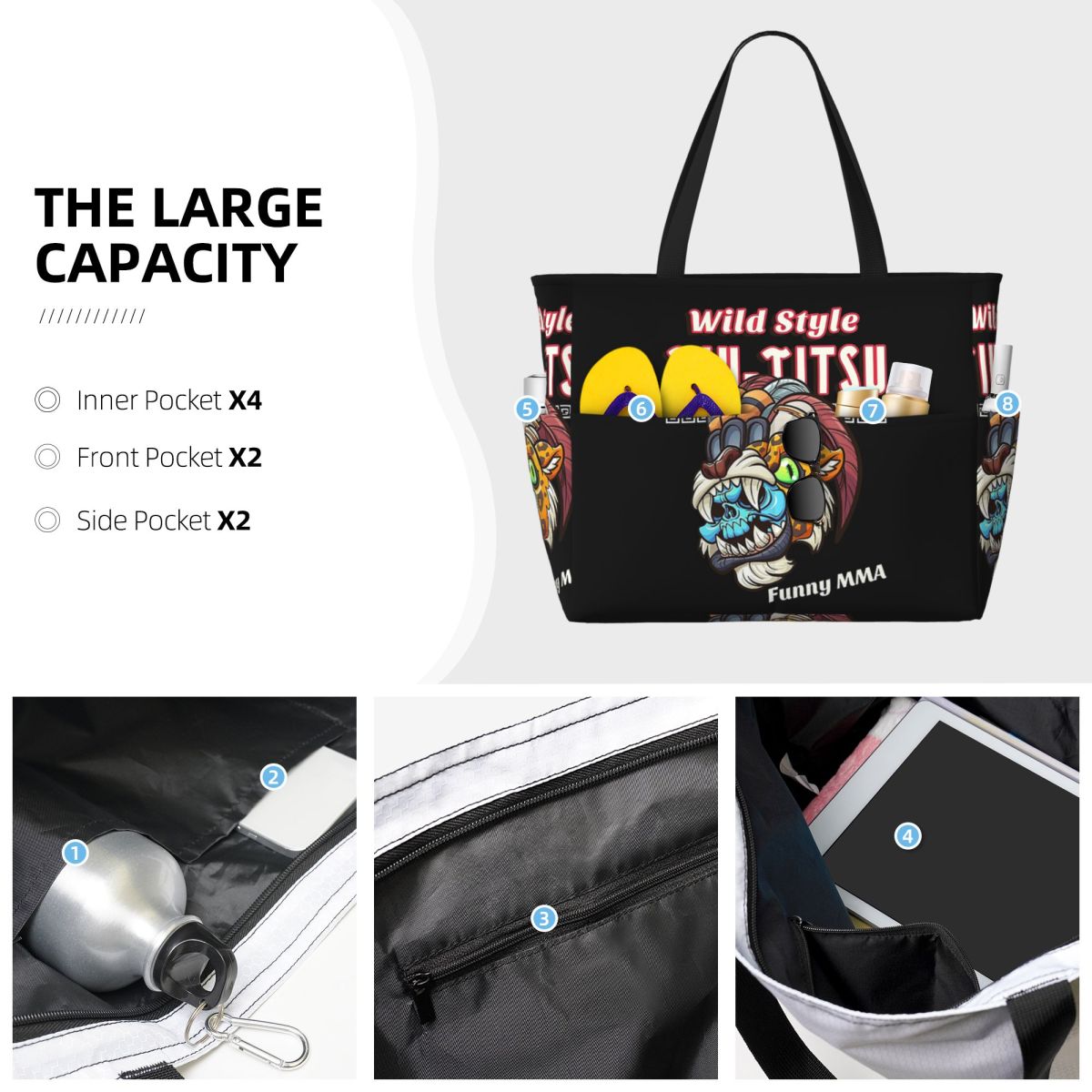 Tas Tote Pantai Jiu Jitsu Tige - Yoga Fitness Jiu Jitsu ulasan dan harga